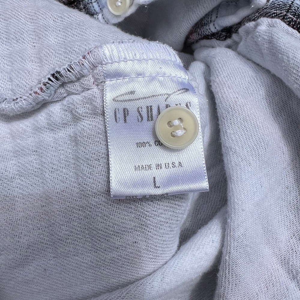 CP Shades Button front Long Sleeve Plaid Shirt - Size L - Picture 5 of 6